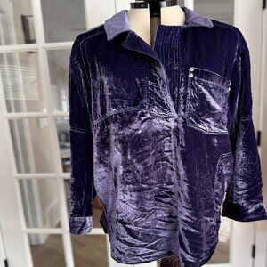 We the Free Peyton Pull-over Purple Velvet Poet Shirt